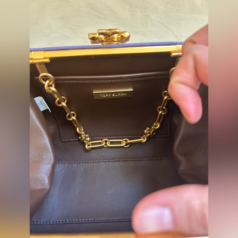 Tory Burch Cleo Small Bag Color: Verbena - Picture 3 of 13